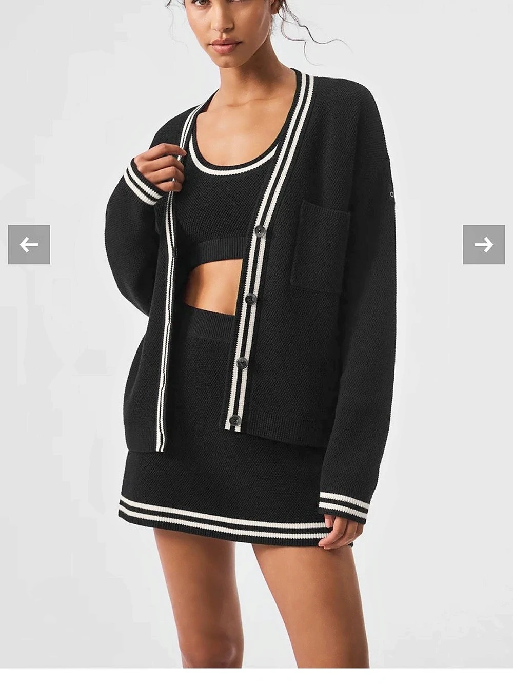 Alo Yoga Tennis Club Sweater Knit Cardigan